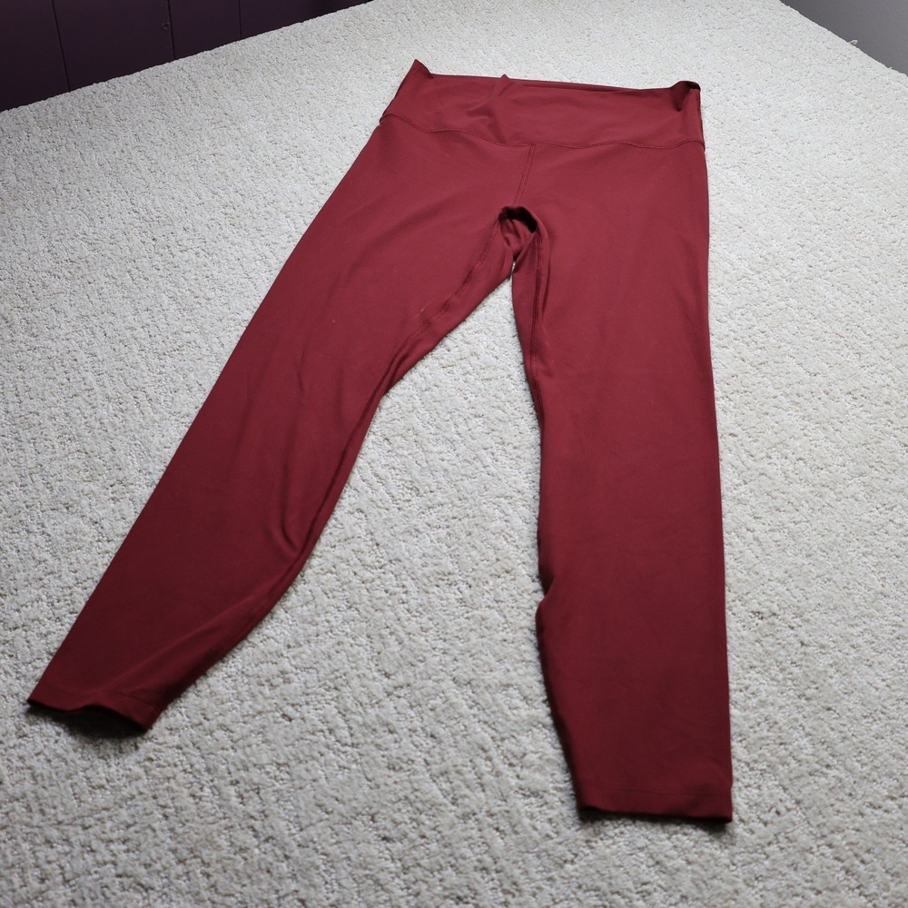 All in Motion Everyday Soft Ultra High Rise 7/8 Leggings Burgundy Red Large